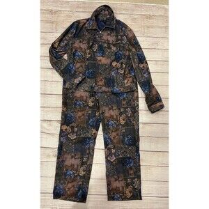 St. John Sport floral print jacket (small) and matching pants (8) set